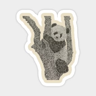 Dotwork Panda Art Print Magnet