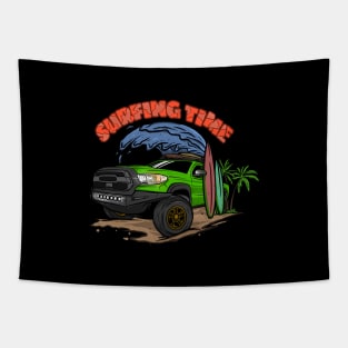 4Runner Toyota Surfing Time Holiday - Green Tapestry