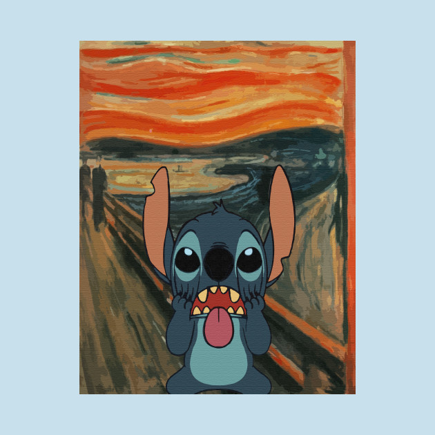 Disover Stitch / Munch Mashup - Lilo And Stitch - T-Shirt