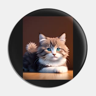 Adorable Kitten - Modern digital art Pin