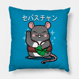 Cute Kawaii Lucky Superhero Japanese Sebastian The Rat Pillow