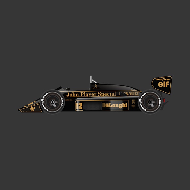 Ayrton Senna's Lotus 98T Illustration by Burro Wheel