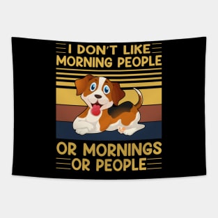 I don't like morning people beagle t-shirt Tapestry