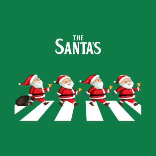 Santa Abbey Road Parody Christmas T-Shirt