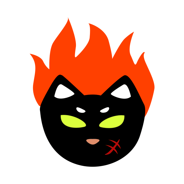 fiery cat by Flow Na