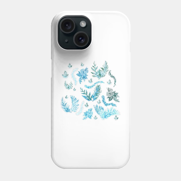 Blue Floral Boho Pattern Phone Case by cesartorresart