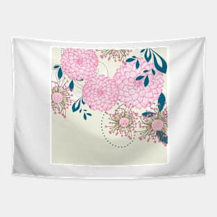 Asian-Inspired Chrysanthemum 1 Tapestry
