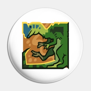 Dinosquares Dilophosaurus Pin