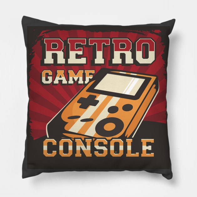 Retro game console Pillow by GAMINGQUOTES