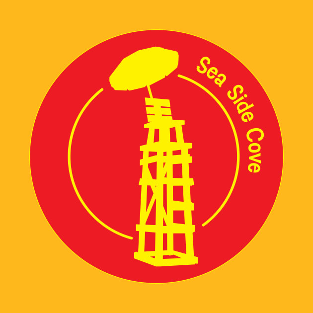 Sea Side Cove Lifeguard Logo Yellow and Red by Katya Summers Books