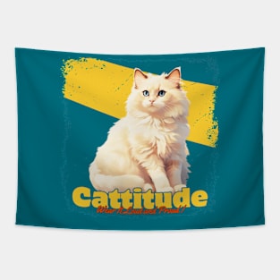 My fur? Glorious. My attitude? Purrfect. Cattitude Tapestry