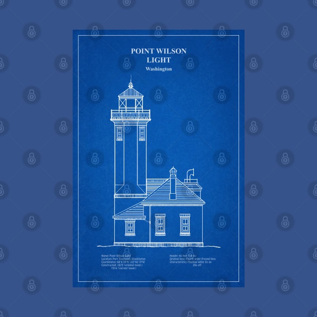 Point Wilson Light Lighthouse - Washington - AD by SPJE Illustration Photography