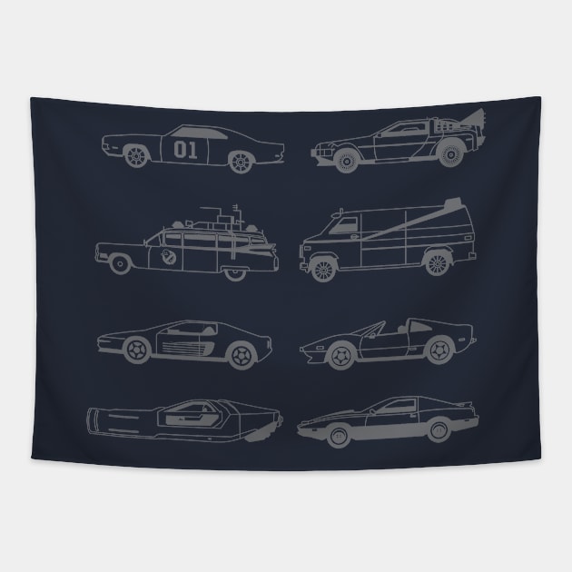 Classic pop culture cars Tapestry by coolab