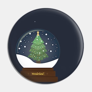 Snowglobe Christmas Pin