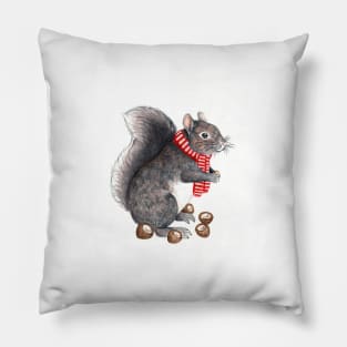 Grey Squirrel Pillow