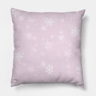 Snowy Christmas (baby pink) Pillow