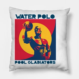 pool gladiators, waterpolo design v6 Pillow