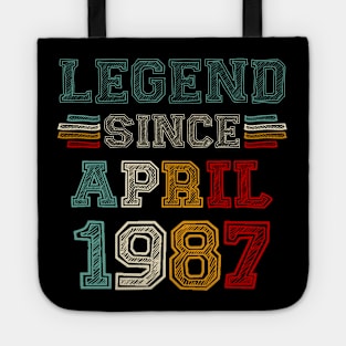 36 Years Old Legend Since April 1987 36th Birthday Tote