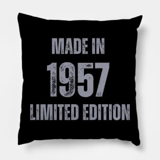 Vintage Made in 1957, Limited Edition ,  Gift for Mom Dad Birthday Pillow