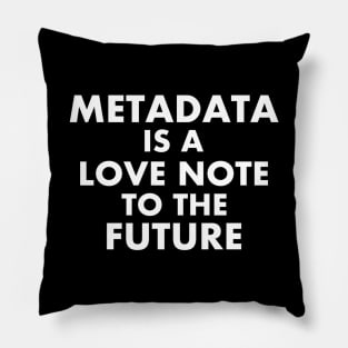 Metadata - Love Note to the Future Pillow