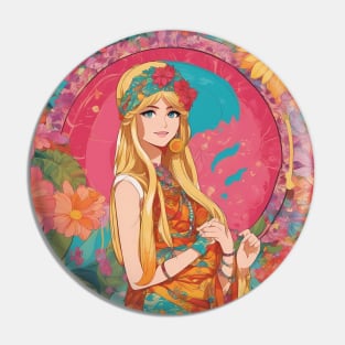 Anime Adventures  react anime girl bali style dress collorful Pin