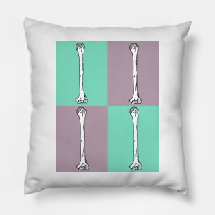 Four Square Teal and Mauve Humerus Design Pillow