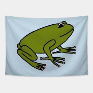 Green Frog Pink Toes Tapestry