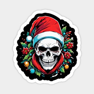 Christmas Skull Magnet