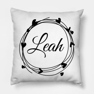 Leah name cute design Pillow