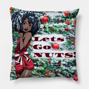 Lets go nuts Christmas Pillow