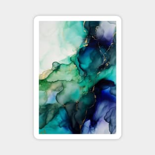 Oceanic Overture - Abstract Alcohol Ink Art Magnet