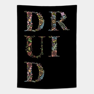 Druid Flowers Typography Tapestry