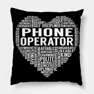 Phone Operator Heart Pillow