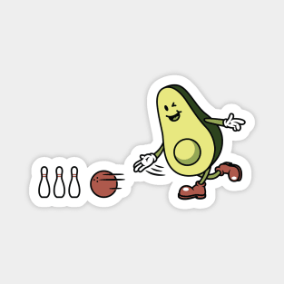 Avocado Playing Bowling Magnet