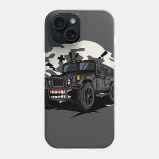 Off road black monster car Phone Case