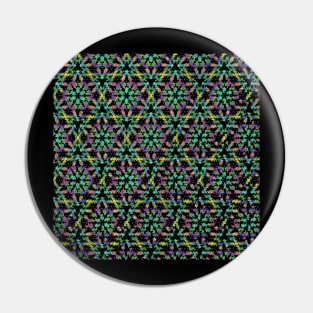 Multicolor Leaves in Hexagon Symmetry Pattern Pin