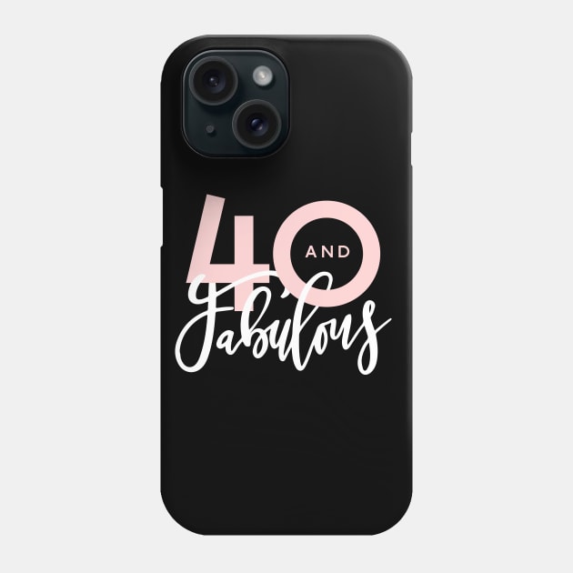 Making 40 look good script gold effect 40th birthday Phone Case by Coffee and Paper Co.