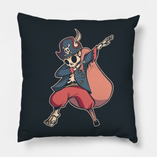 Dabbing Skelton Pirate with Bag of Loot Pillow