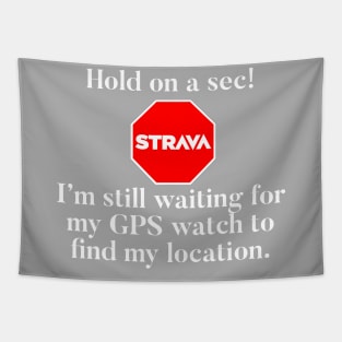 Retro Strava Stop Sign Tapestry