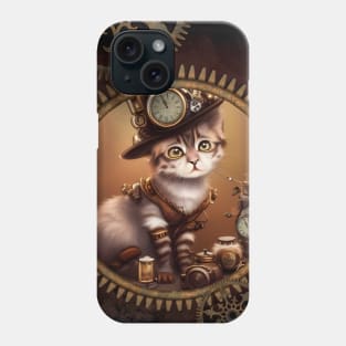 Little steampunk kitten Phone Case