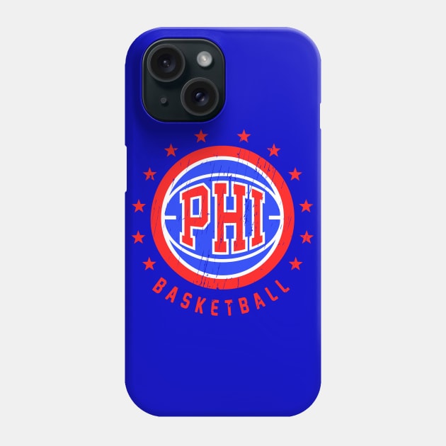 PHI Basketball Vintage Distressed Phone Case by funandgames