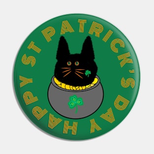 St Patrick’s Day Shamrock Cat Pin