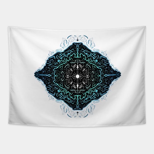 Aquatic Mandala Tapestry by FattoAMano