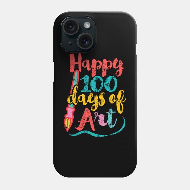 Art Teacher 100 Days of School - 100 Days of Art Phone Case by LEGO