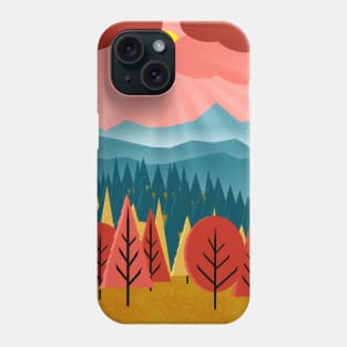 Landscape of a forest in the north Phone Case