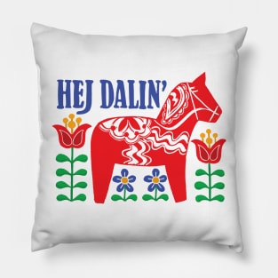 Swedish Dala Horse Pillow