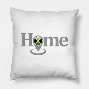 Jamaican National Flag Home Location Icon Pillow