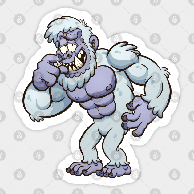 Cartoon Yeti - Bigfoot - Sticker | TeePublic Cartoon Yeti - Bigfoot - Sticker | TeePublic