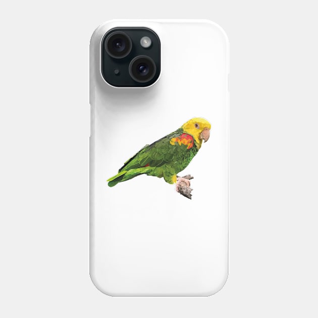 yellow-headed parrot Phone Case by obscurite