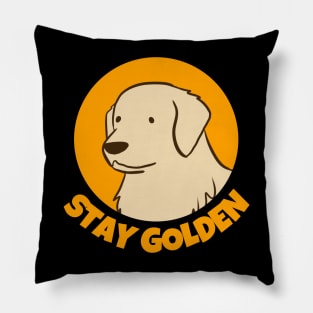 Stay golden retriever Pillow